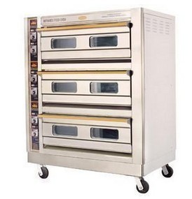 食品烘焙設備-三層六盤電烘爐 白沙不銹鋼制品L1225*W770*H1540-食.